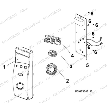 Взрыв-схема микроволновой печи Electrolux EMS2105S - Схема узла Section 5